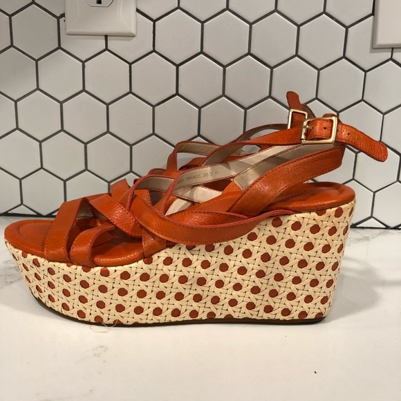 ROSEGOLD | ADDY ORANGE WEDGES - Picture 7 of 9